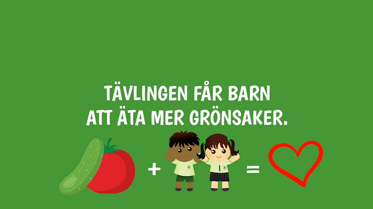 Femteklassare tävlar och lär sig mer om grönsaker.