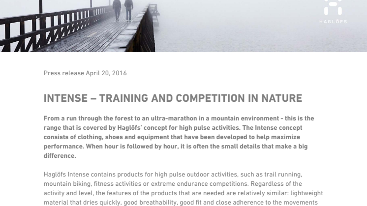 INTENSE – TRAINING AND COMPETITION IN NATURE