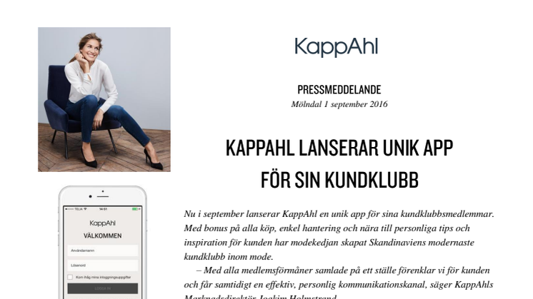 KappAhl lanserar unik app för sin kundklubb
