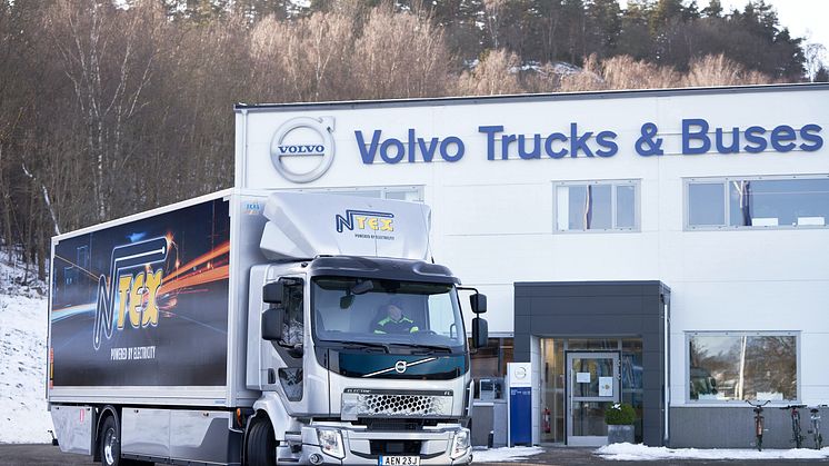 NTEX har en av de första ellastbilarna i Västsverige från Volvo.