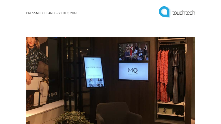 MQ & JOY ska öka försäljningen med Touchtech Vendo