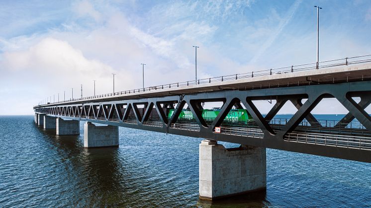 Green Cargo på Öresundsbron Foto Apelöga Christian Andersson juni 2023