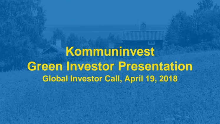 Green investor presentation, April 18-19 2018