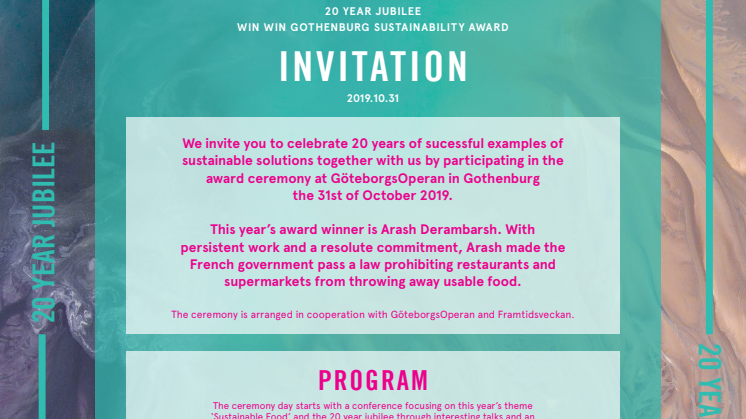  WIN WIN Gothenburg Sustainability Award Ceremony 2019.10.31