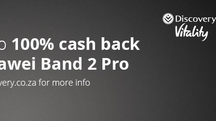 Vitality offers up to 100% cash back on a Huawei Band 2 Pro