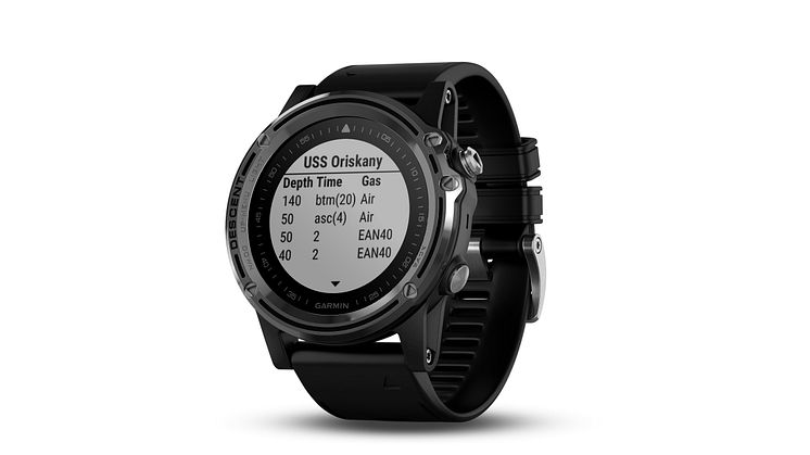 Garmin® presenterar sin första dykdator — Descent Mk1,  med yt-GPS och i en elegant lättburen design för vardagsbruk