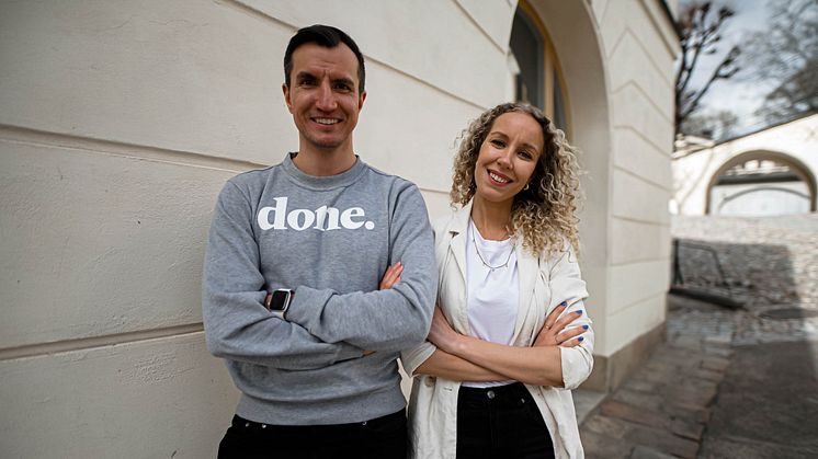 Alek Åström (CTO) och Malin Granlund (CEO), grundare av Done 
