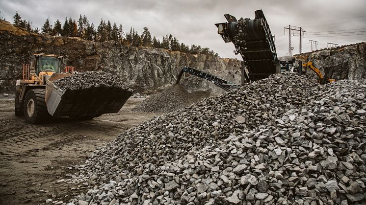  Bergmaterialindustrin är mycket engagerad för att bli fossilfri. Foto: SBMI