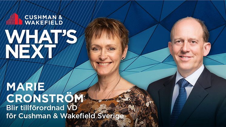 Cushman & Wakefield utser Marie Cronström till tillförordnad VD i Sverige när nuvarande VD Karl Persson går vidare till nya uppdrag på fastighetsägarsidan.