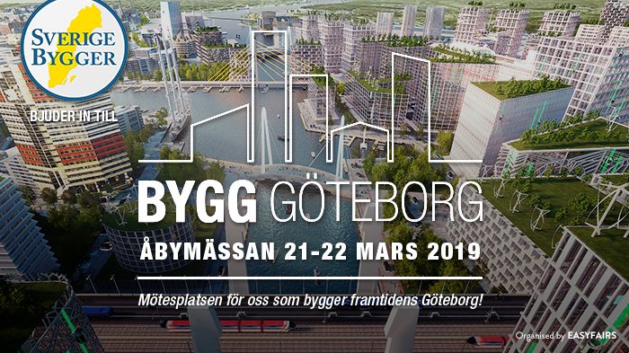 Sverige Bygger bjuder dig till BYGG GÖTEBORG på Åbymässan 21-22 mars