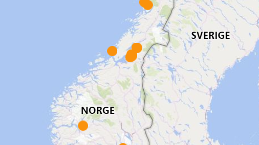 Frank rammet mest i Nord-Norge, men også andre deler av landet fikk merke vindens krefter.
