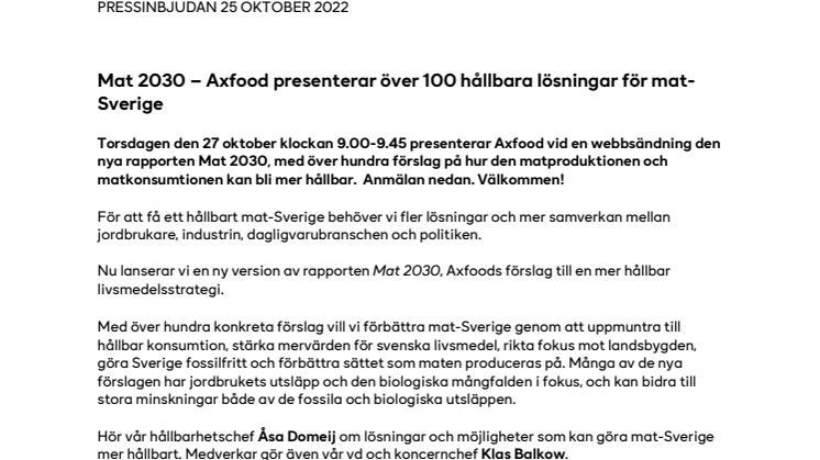 Mat 2030 – Axfood presenterar över 100 hållbara lösningar för matSverige .pdf