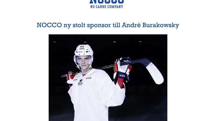 NOCCO ny stolt sponsor till André Burakovsky 