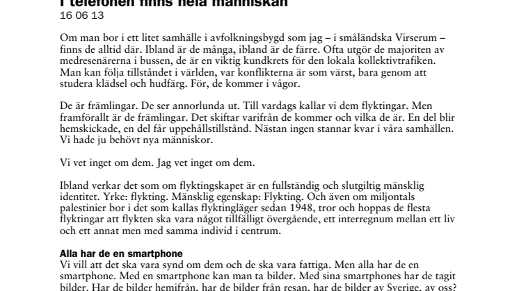 Projektet I Telefonen Finns Hela Människan landar på Gotland
