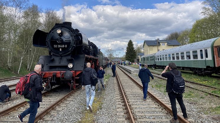 Dampfzug EAB am Bahnhof Schlettau_Foto Stadtverwaltung Schwarzenberg