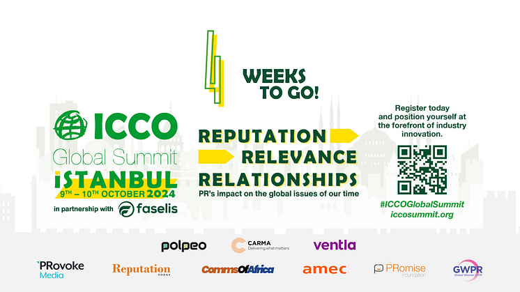 Countdown to the ICCO Global Summit 2024: Four Weeks to Define the Future of PR in Istanbul