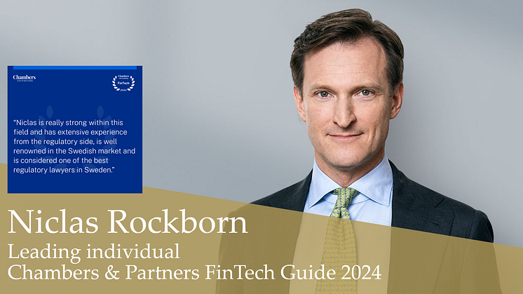Niclas Rockborn – ledande inom fintech i Chambers FinTech guide 2024