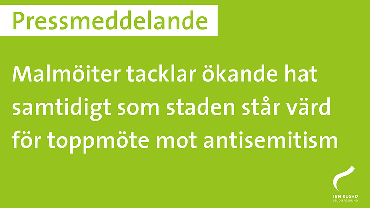 Malmöiter tacklar ökande hat samtidigt som staden står värd för toppmöte mot antisemitism