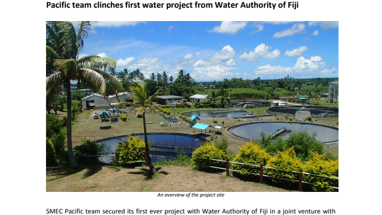 Pacific team clinches first water project from Water Authority of Fiji
