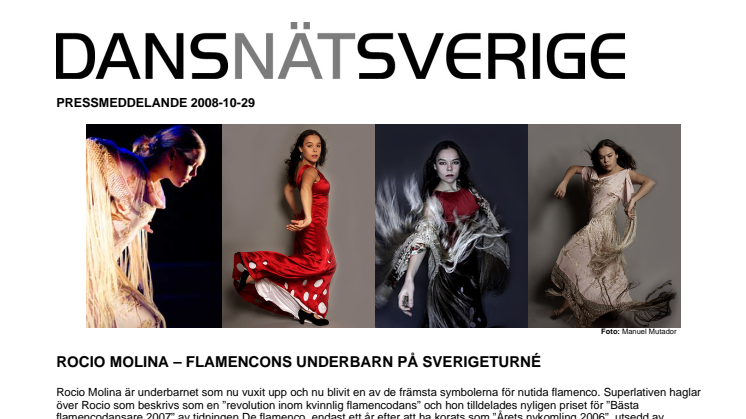 ROCIO MOLINA – FLAMENCONS UNDERBARN PÅ SVERIGETURNÉ