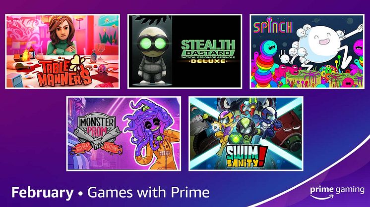Prime Gaming's February Offers Bring Unconventional Valentines Experiences in Monster Prom and Table Manners as it continues to grow it's library of 35+ games!