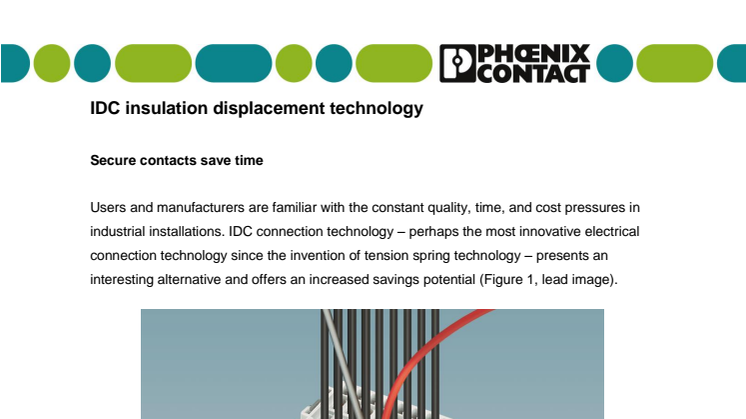 IDC insulation displacement technology