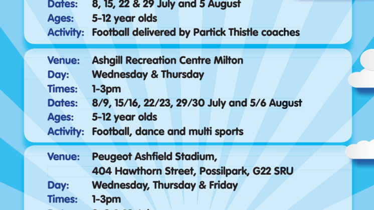 Football, dance and multi sports