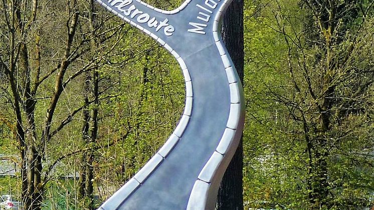 Gemeinsamer Streckenabschnitt der Karlsroute und des Mulderadwegs. Foto: Wirtschaftsförderung Erzgebirge GmbH 