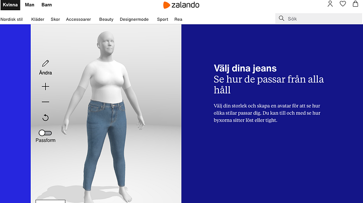 Zalando introducerar pilotprojekt för virtuellt provrum till miljontals kunder