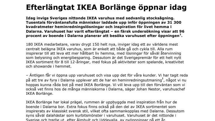 Efterlängtat IKEA Borlänge öppnar idag 