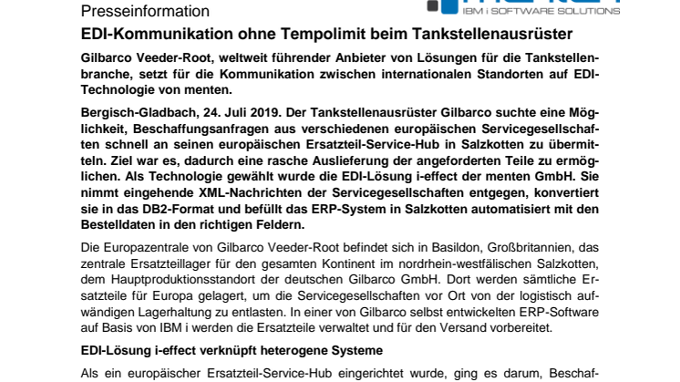 EDI-Kommunikation mit i-effect beim Tankstellenausrüster