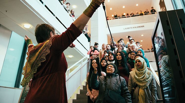 Bild från SFI-mässan 2015. Foto: Erik Leo/Malmö stadsbibliotek