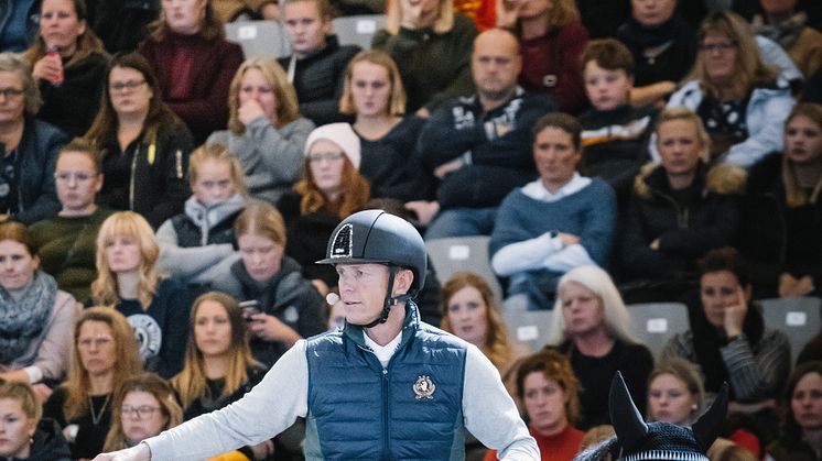 Mest publik av alla drog inte helt oväntat kvällens clinic med Peder Fredricson. Fotograf: Ludwig Saari 