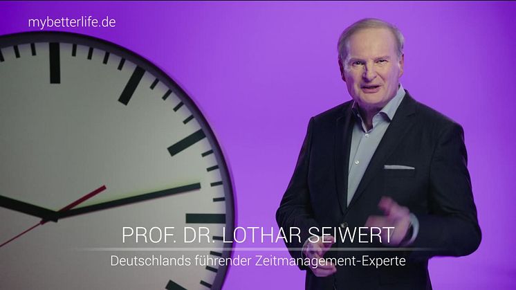 TV-Spot mit Prof. Dr. Lothar Seiwert, Experte für Zeitmanagement