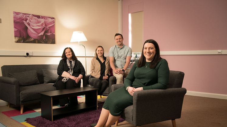 Isabel Quinn and Kevin Murphy, Assistant Professors in Adult Nursing, Dr Claire Pryor, Assistant Professor in Adult Nursing and Pathway Lead for SPQ Adult Nursing and Leanne Hume, Northern Region Lead Nurse Independent Health and Social Care, RCN