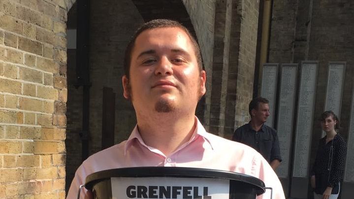  Nicholas Hair, trainee driver with Govia Thameslink, led a team of railway workers at King's Cross station to raise £6,500 for survivors of the Grenfell Tower disaster, in just two days.