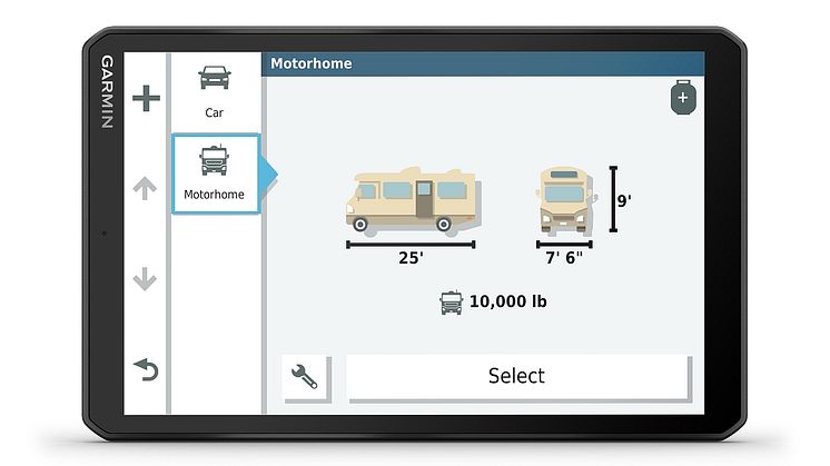 Camper 890 MT-D Fahrzeugspezifische Routenführung 