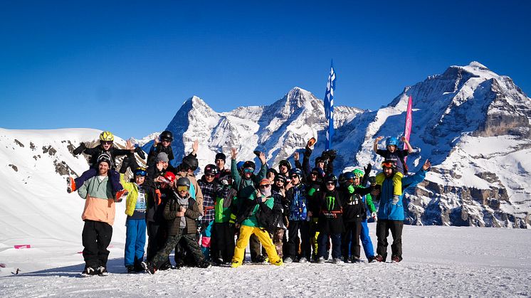 Glückliche Teilnehmer/innen am letztjährigen Freeski Camp