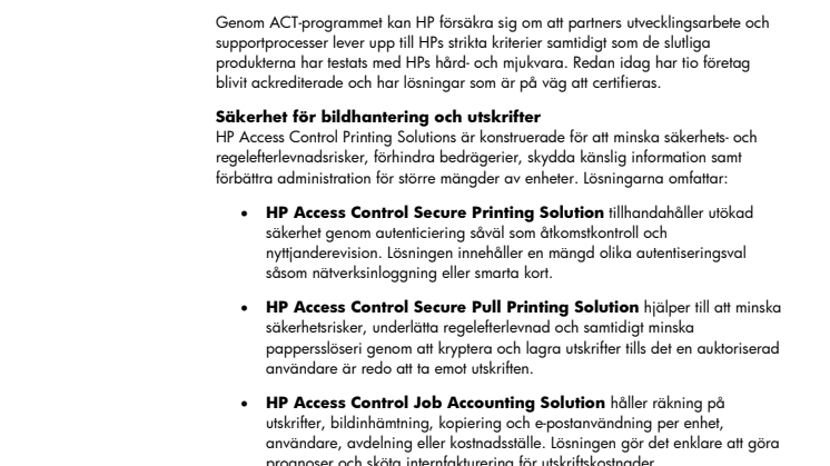 HP lanserar nya skrivare, lösningar och tjänster för större företag