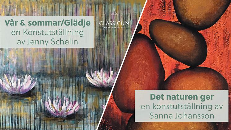 Jenny och Sanna är inte bara talangfulla konstnärer utan också gallerister som tillsammans driver “Galleri Jenny” i Kalmar. I juni gör de ett gästspel i vårt galleri med sina vackra Ölands- och naturinspirerade tavlor.