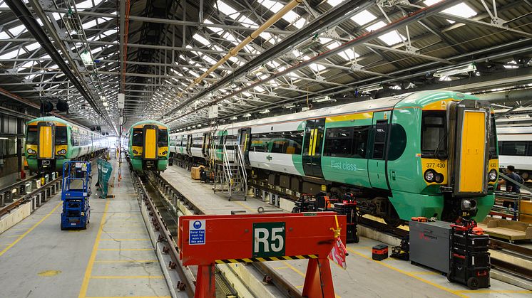 Class 377s at GTR's Selhurst Depot