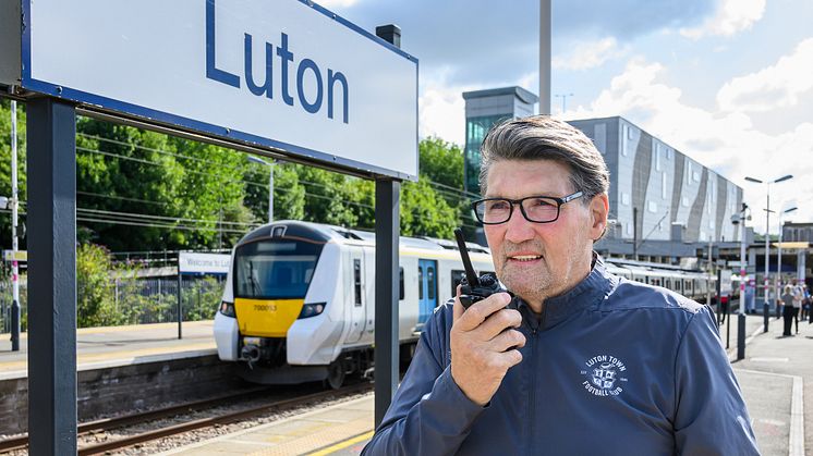 Luton legend gets passengers excited for Saturday's match