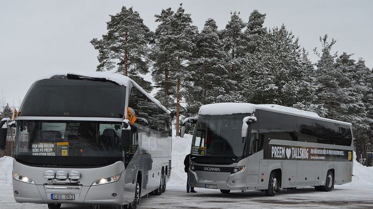 Nu rullar Vasaloppets nya miljöbussar