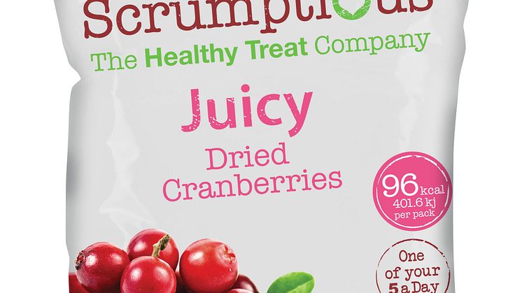 Clearly Scrumptious Juicy dried Cranberries, 30 g