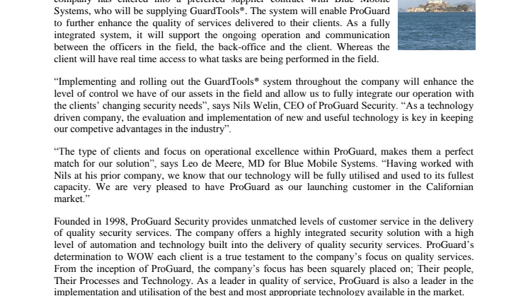 ProGuard Security chooses GuardTools® for competitive edge