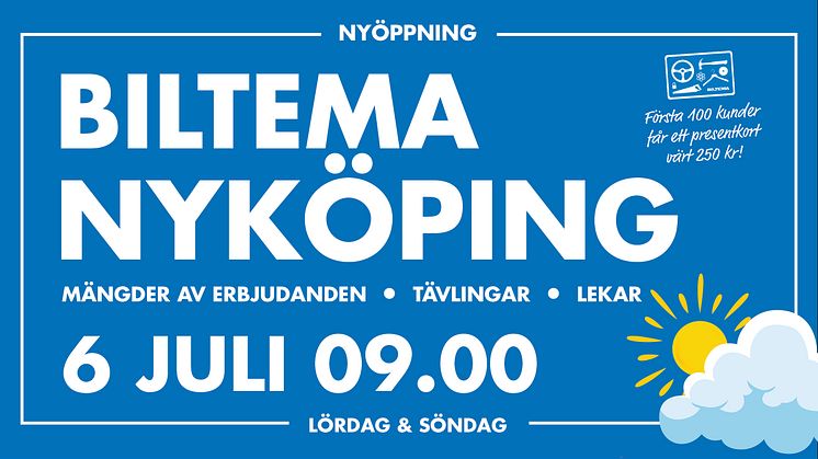 Biltema Nyköping öppnar 6 juli