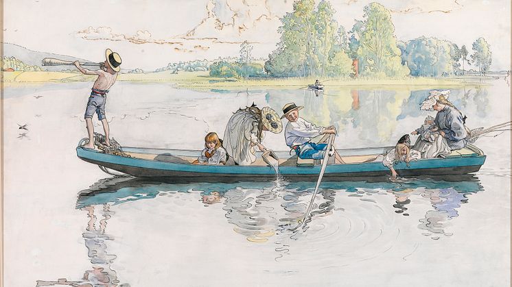 På vikingatåg i Dalom av Carl Larsson. 