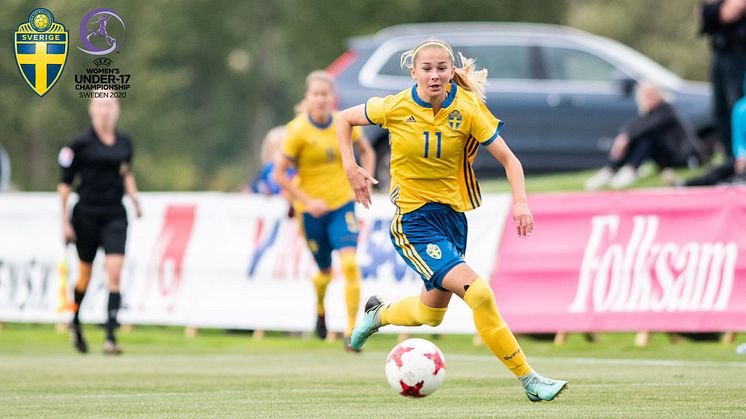 Alice Söndergaard, spelare i F03-landslaget. Foto: Svenska Fotbollsförbundet
