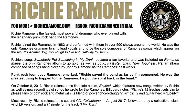 Bio - Richie Ramone