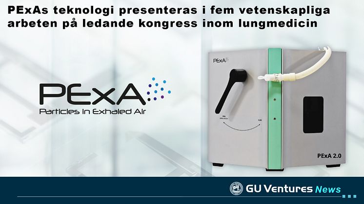 PExAs teknologi presenteras i fem vetenskapliga arbeten på ledande kongress inom lungmedicin